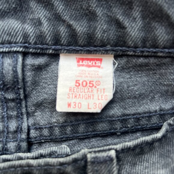 Vintage Levi's 505 30x30 Washed Black Made in USA - Picture 9 of 9